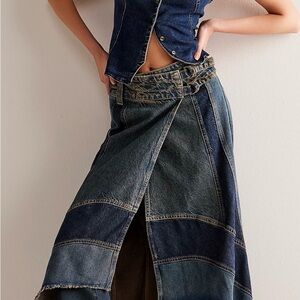 We The Free Asymmetrical Denim Skirt size 27